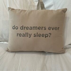 Dreamers Beige Accent Pillow